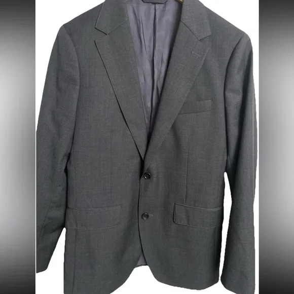 BONOBOS / Blazer / Sport Coat / 38r / Gray Wool Blend/ Tailored Fit / Worn Once